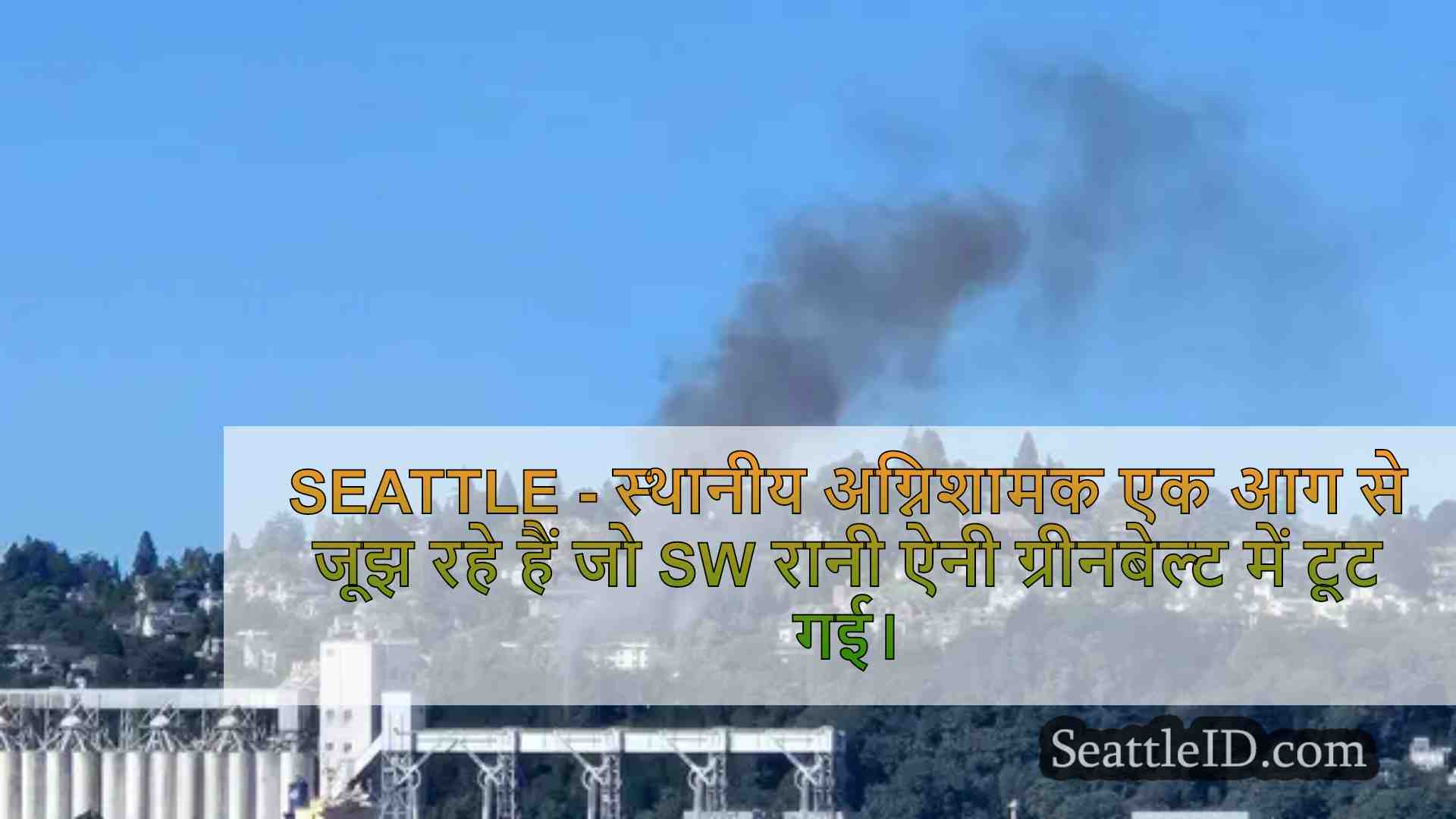 SW क्वीन ऐनी ग्रीनबेल्ट में फायर बर्निंग