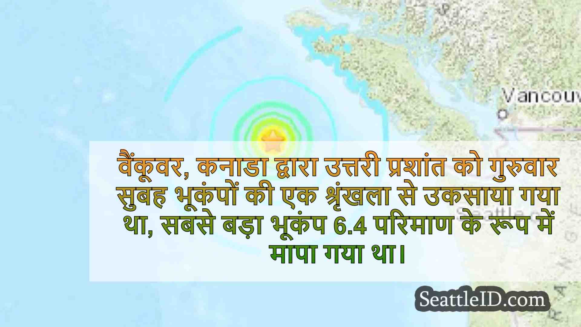 उत्तरी प्रशांत भूकंपों की श्रृंखला से