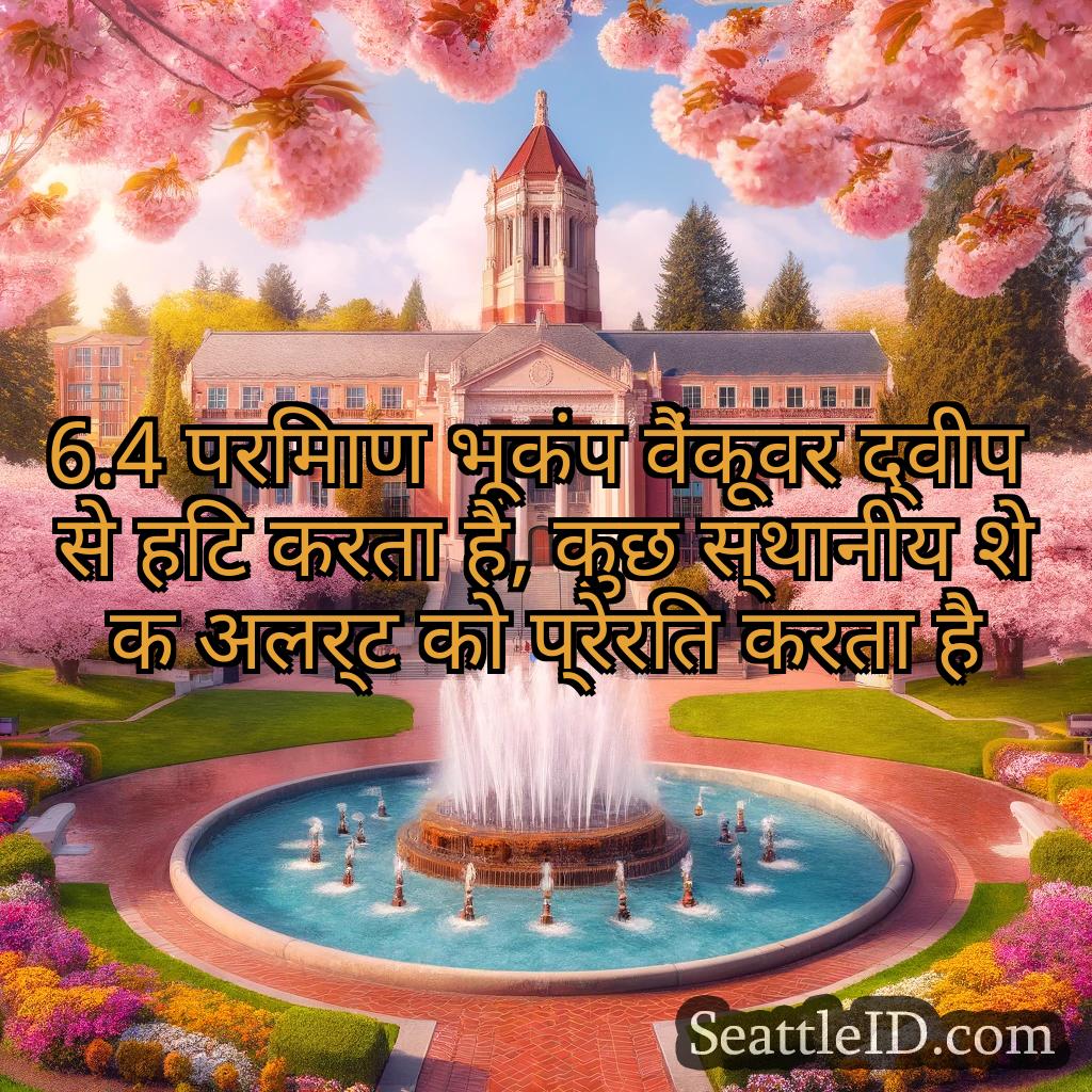 सिएटल समाचार 6.4 परिमाण भूकंप वैंकूवर द्वीप से