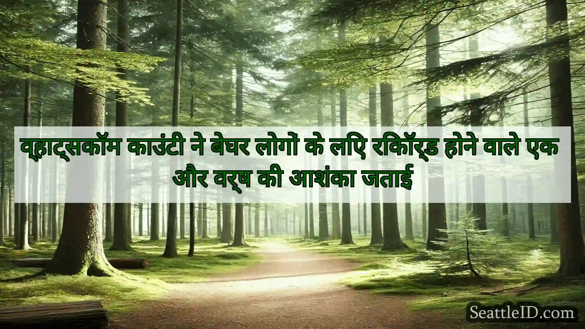 सिएटल समाचार व्हाट्सकॉम काउंटी ने बेघर लोगों के