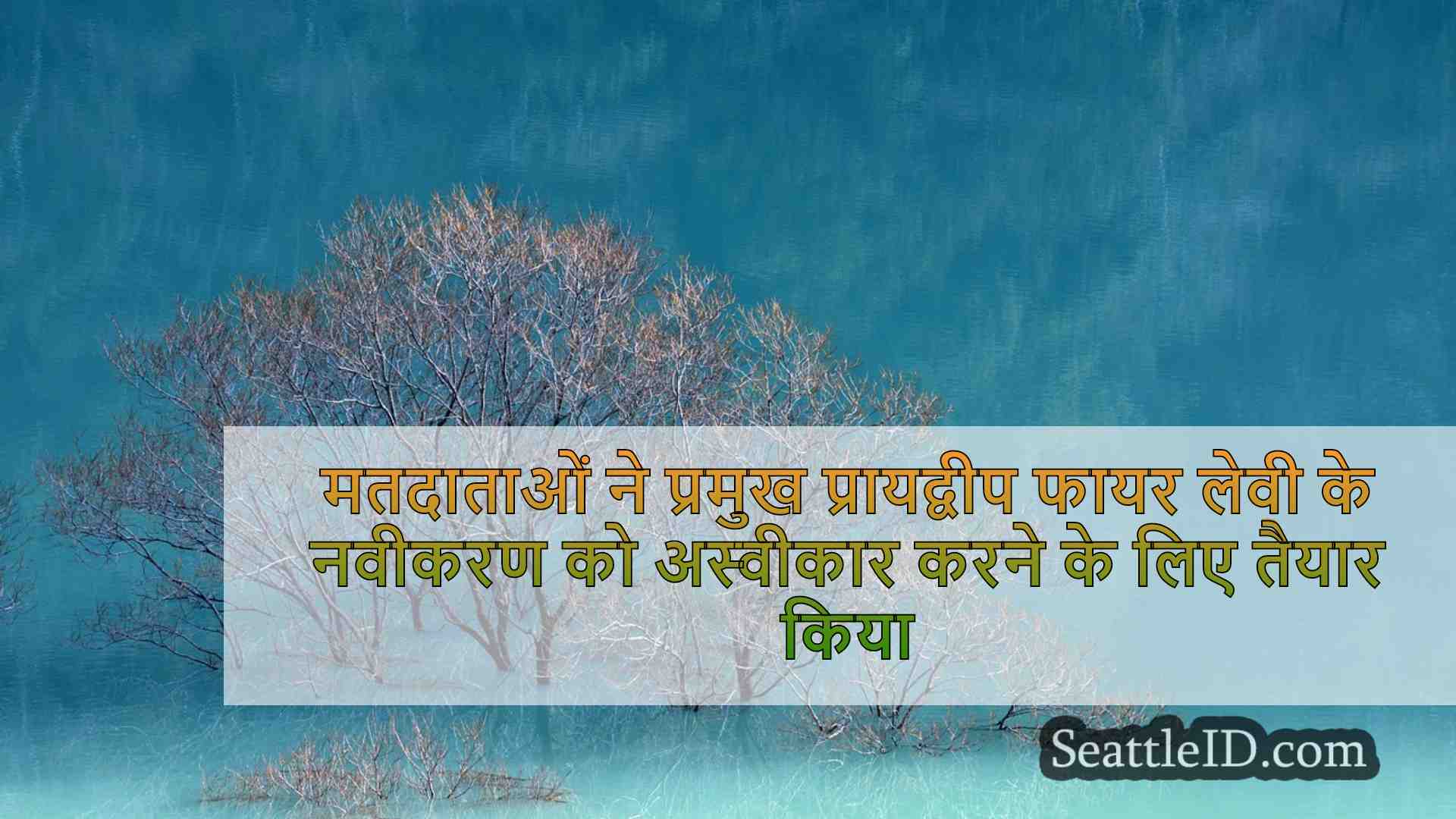 मतदाताओं ने प्रमुख प्रायद्वीप फायर लेवी