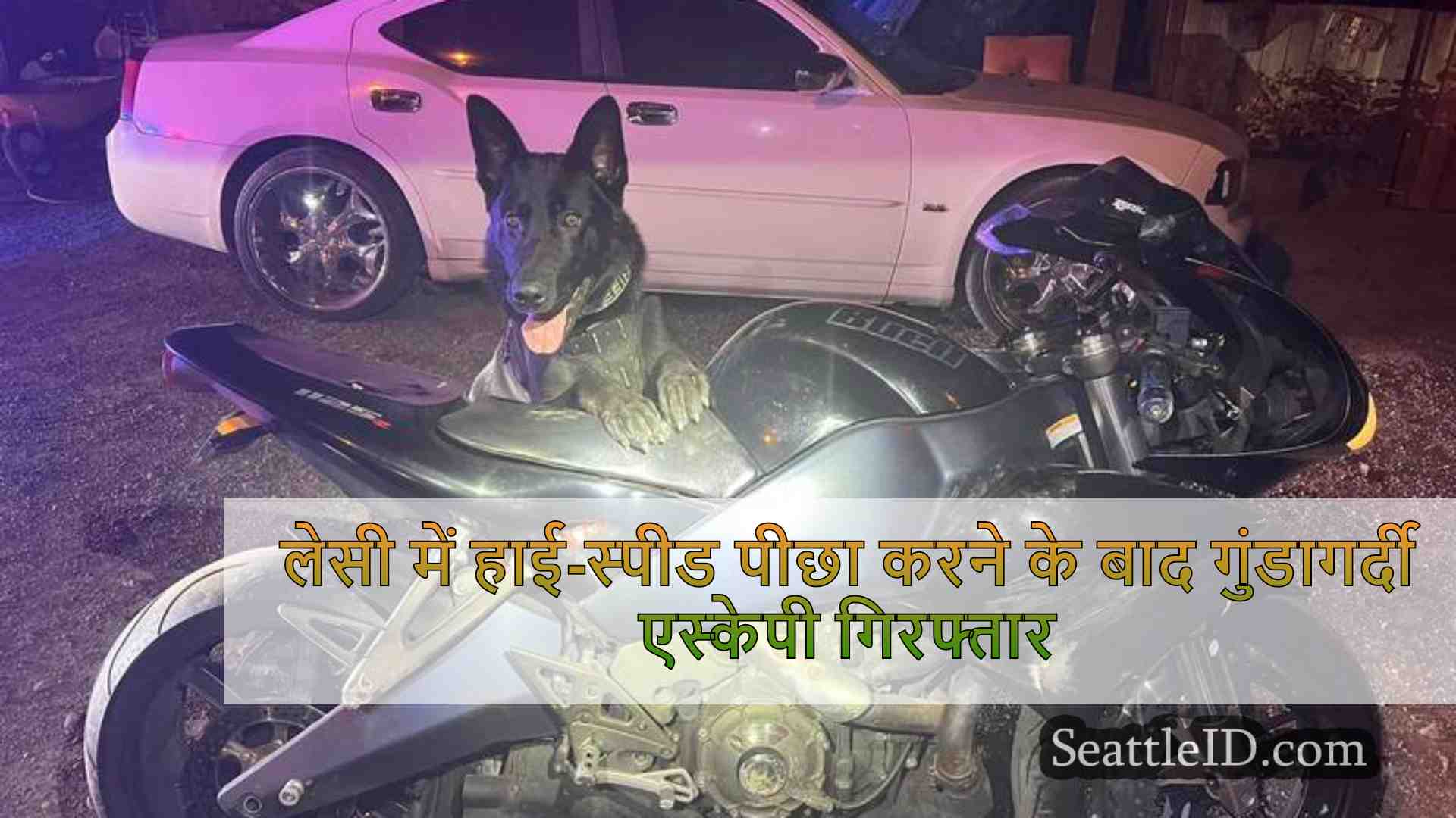 लेसी में हाई-स्पीड पीछा करने के बाद