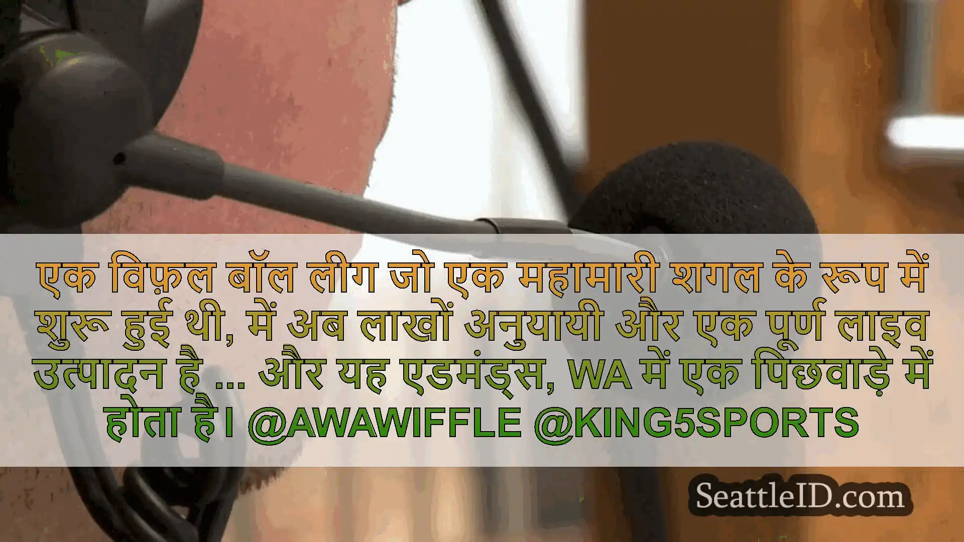 सिएटल समाचार एक विफ़ल बॉल लीग जो एक महामारी शगल