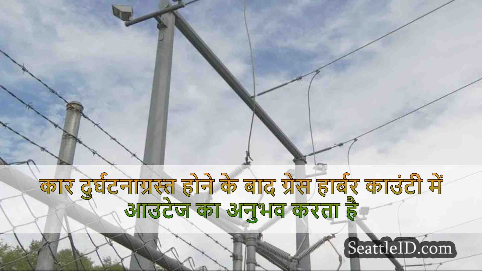 उपयोगिता पोल में कार दुर्घटनाग्रस्त