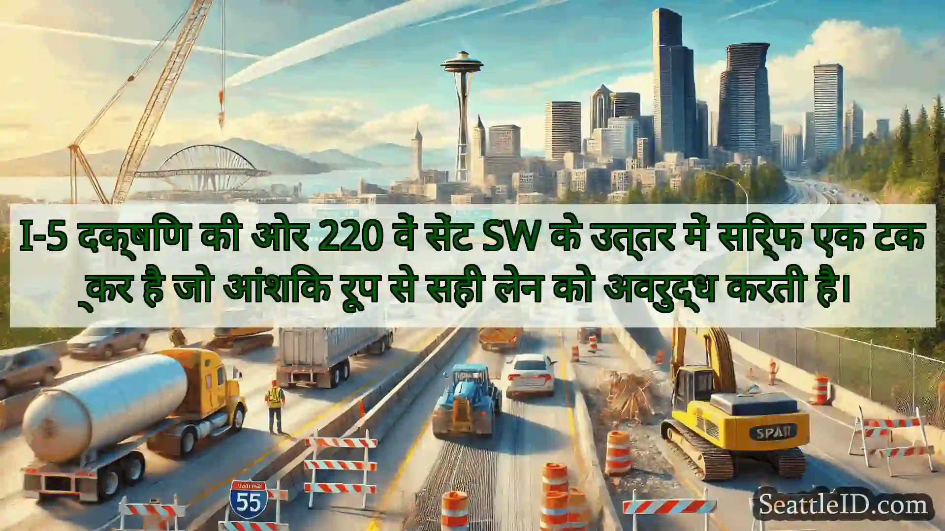 सिएटल परिवहन समाचार I-5 दक्षिण की ओर 220 वें सेंट SW