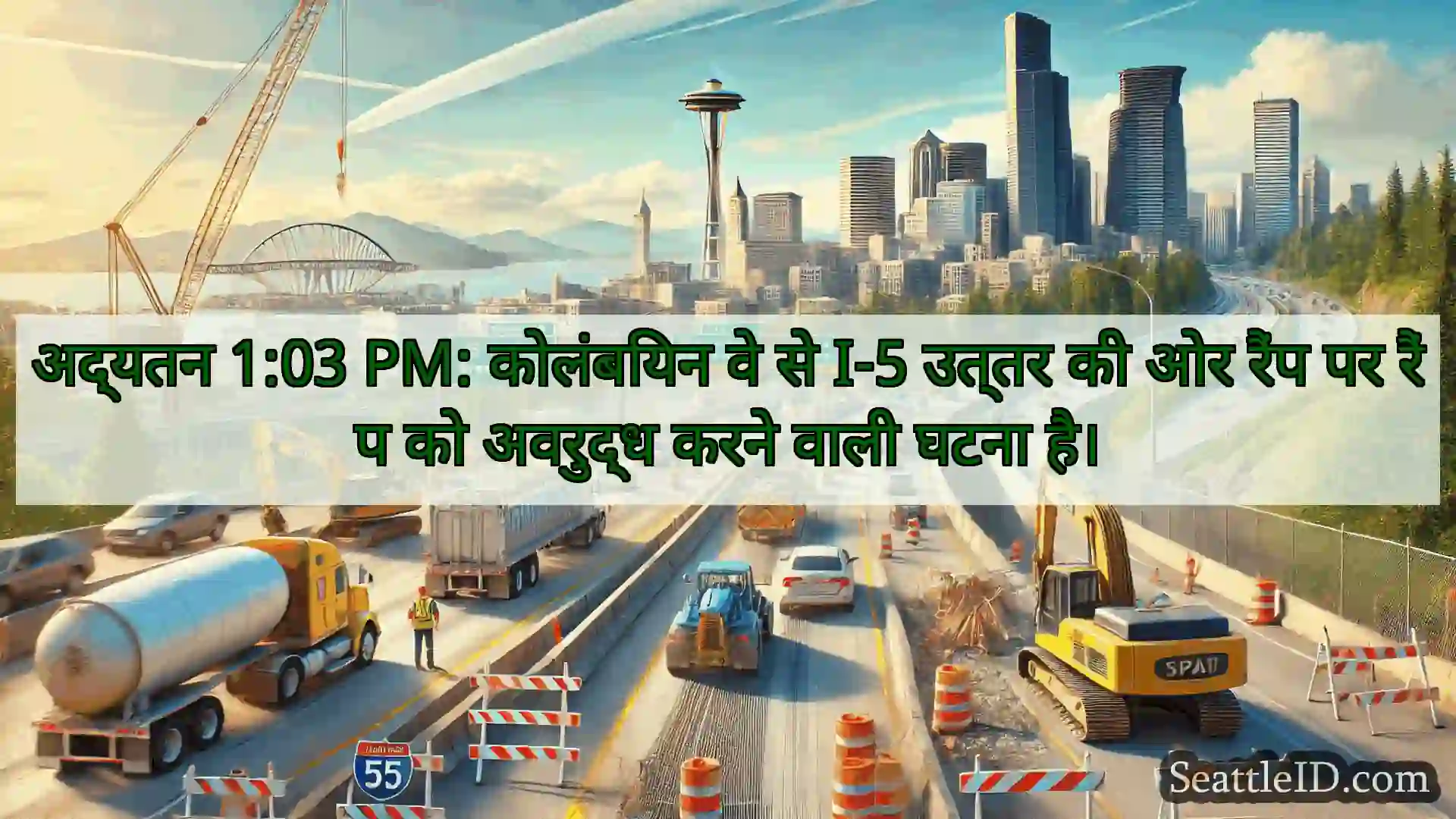 सिएटल परिवहन समाचार अद्यतन 1:03 PM: कोलंबियन वे से I-5