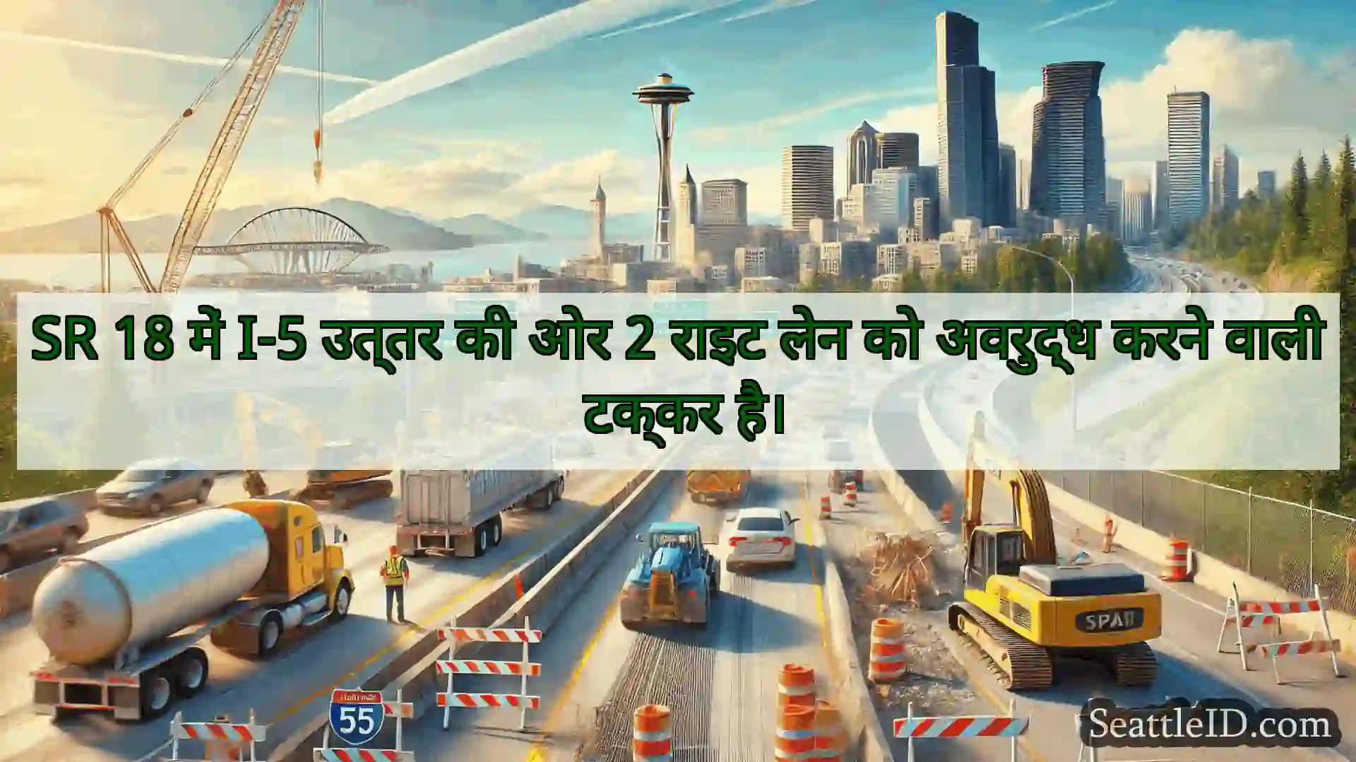 सिएटल परिवहन समाचार SR 18 में I-5 उत्तर की ओर 2 राइट