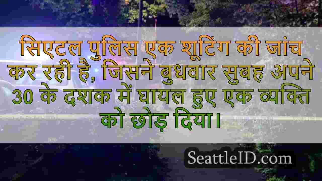 मैन ने वेस्ट सिएटल में वापस गोली मार