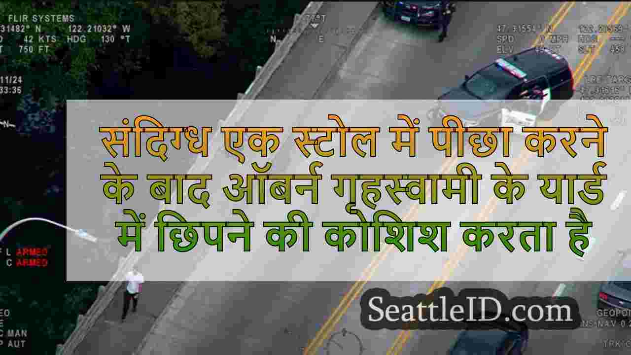 संदिग्ध एक चोरी के ट्रक में पीछा करने