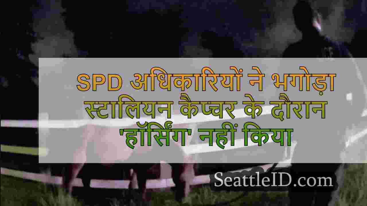 SPD अधिकारियों ने भगोड़ा स्टालियन