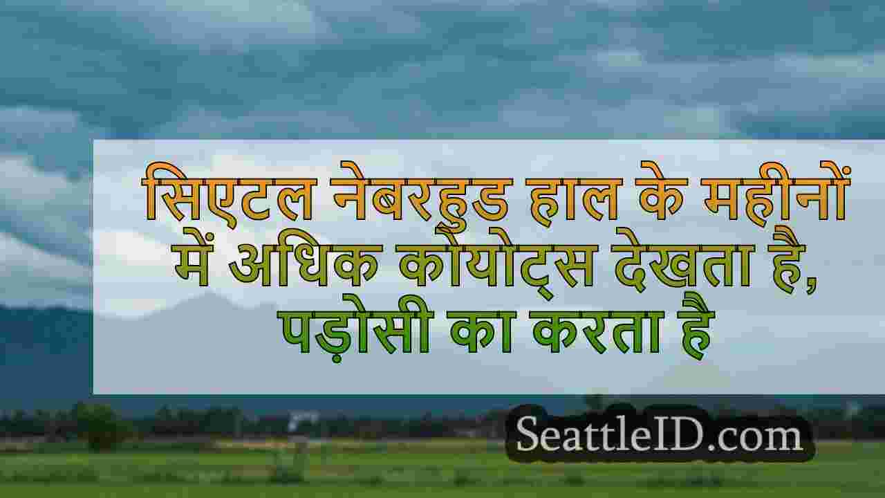 सिएटल नेबरहुड हाल के महीनों में अधिक
