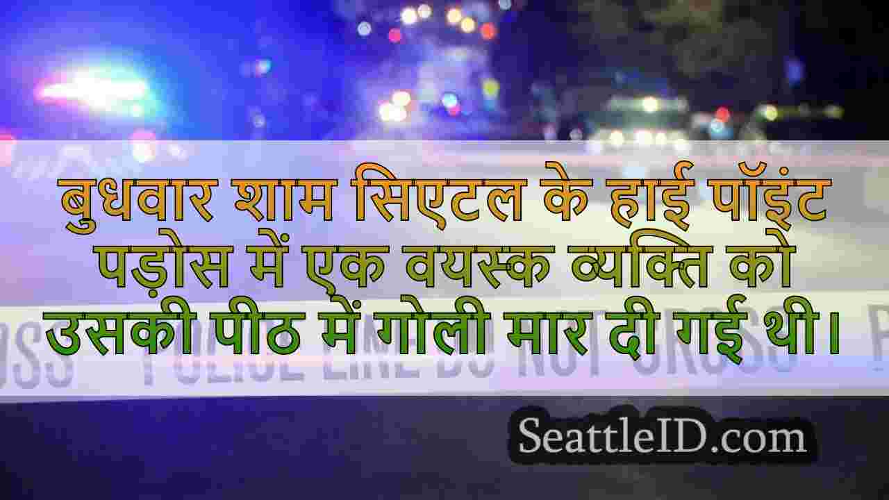 आदमी ने सिएटल के हाई पॉइंट पड़ोस में