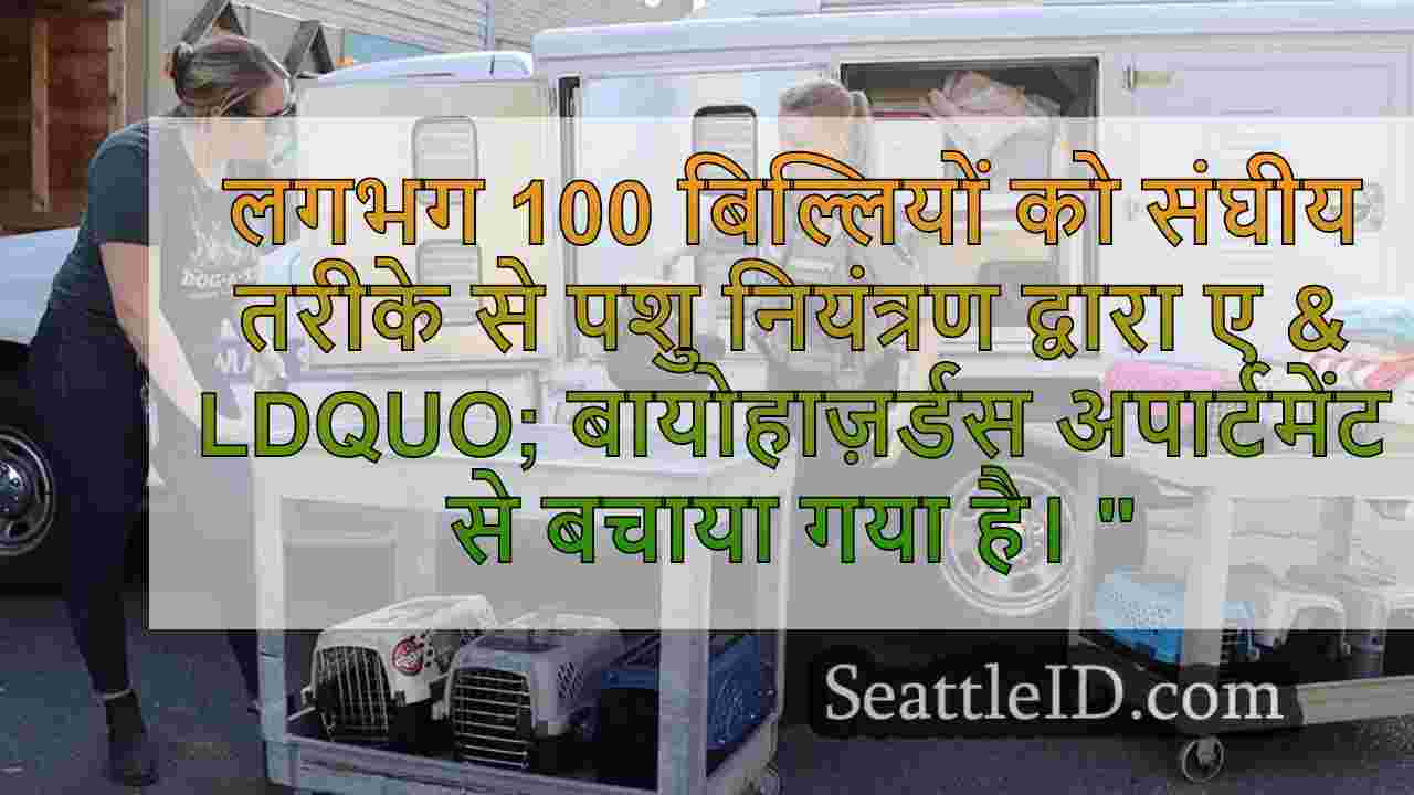 लगभग 100 बिल्लियों को संघीय तरीके से