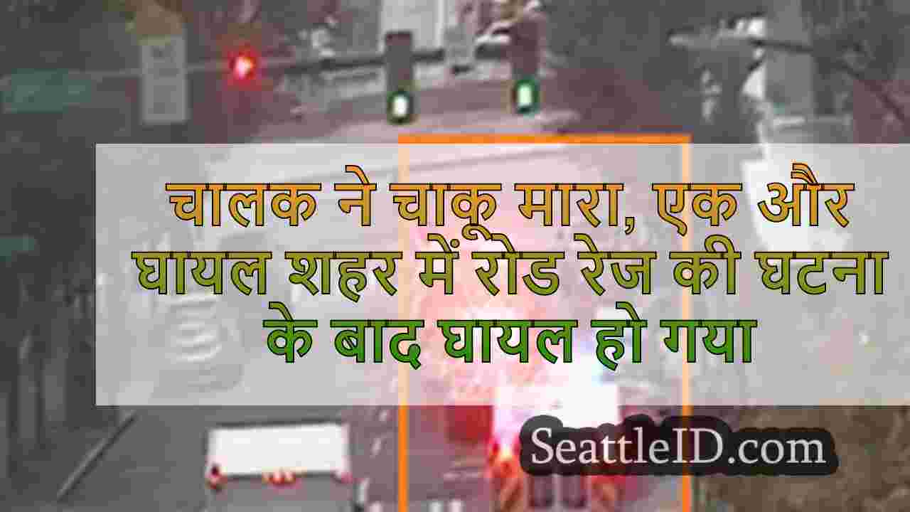 ड्राइवर ने चाकू मारा, शहर सिएटल में रोड
