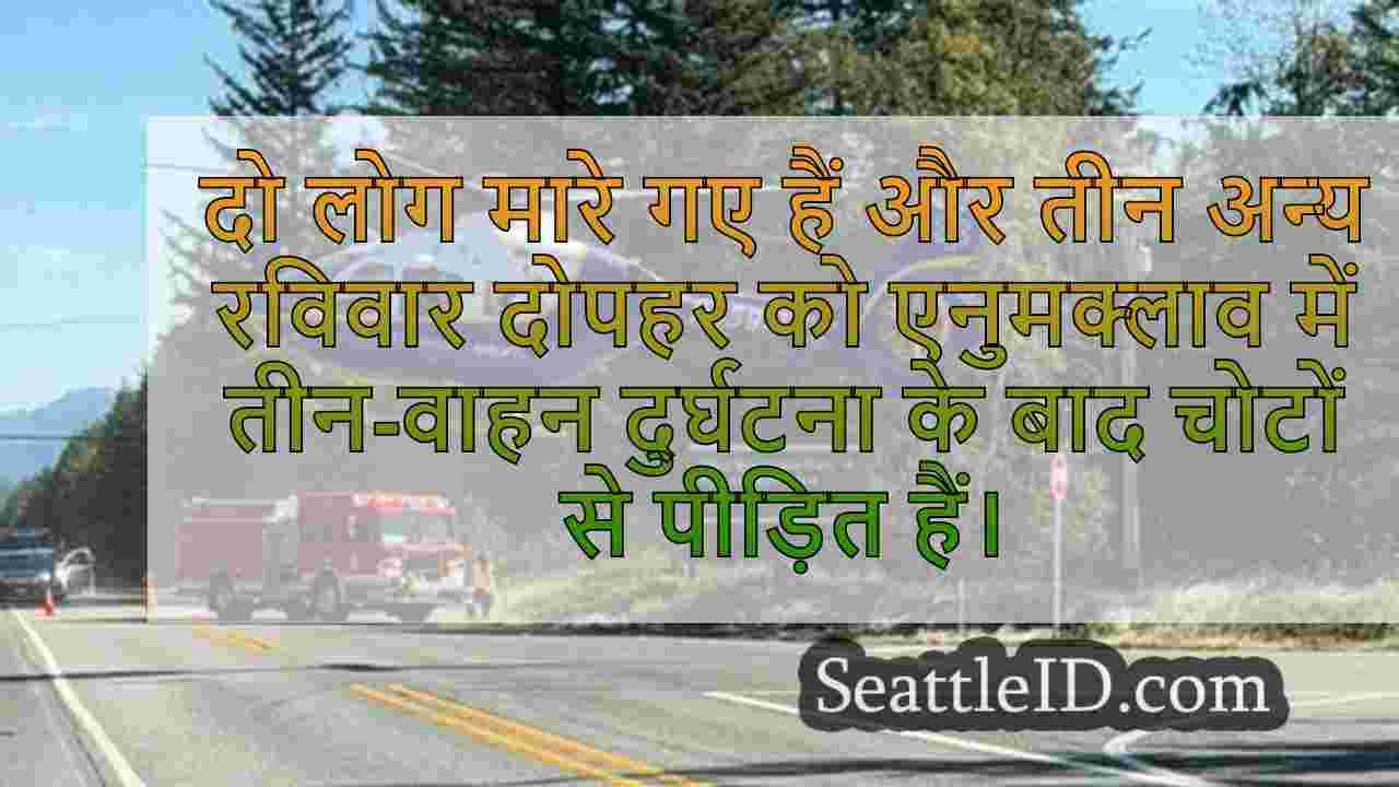 2 मृत, 3 घायल 3-वाहन दुर्घटना के बाद