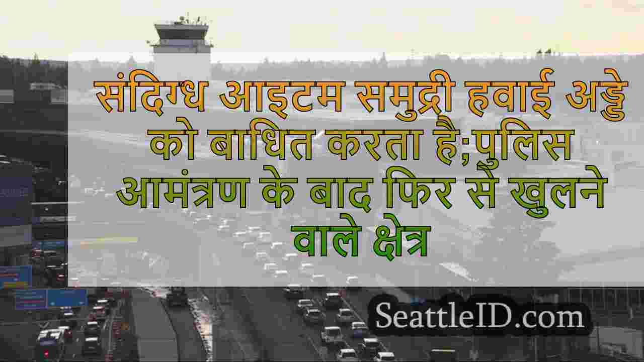 संदिग्ध आइटम समुद्री हवाई अड्डे को