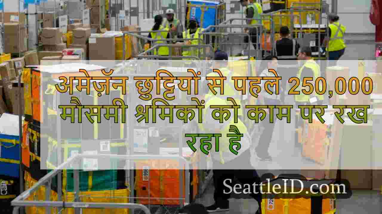 अमेज़ॅन छुट्टियों से पहले 250,000 मौसमी