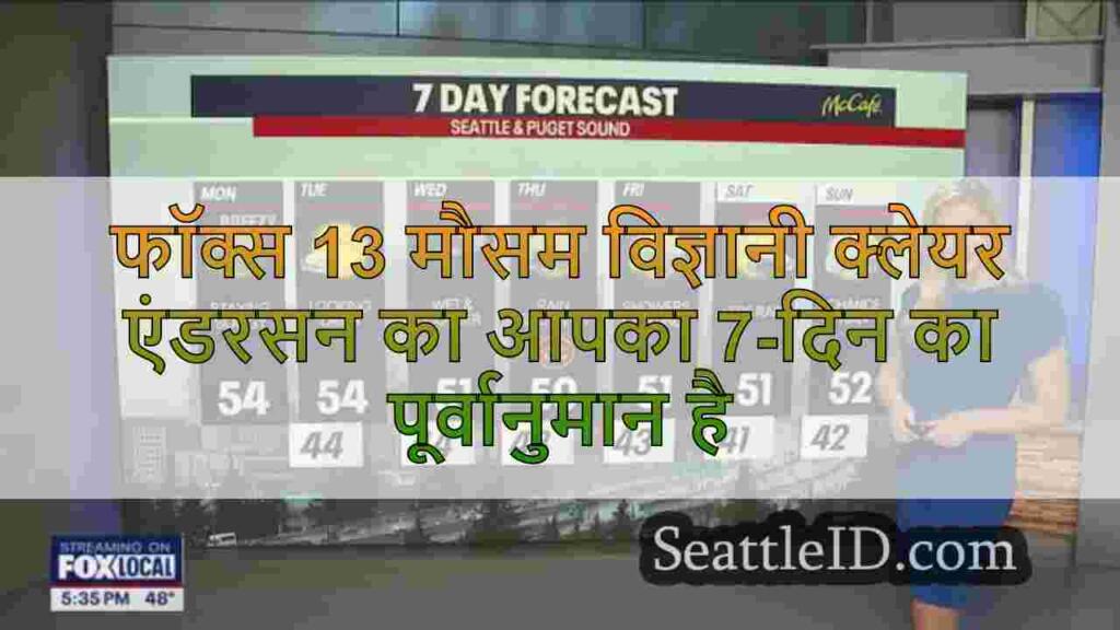 सिएटल वेदर: बिखरी हुई बौछारें, ब्रीज़ी
