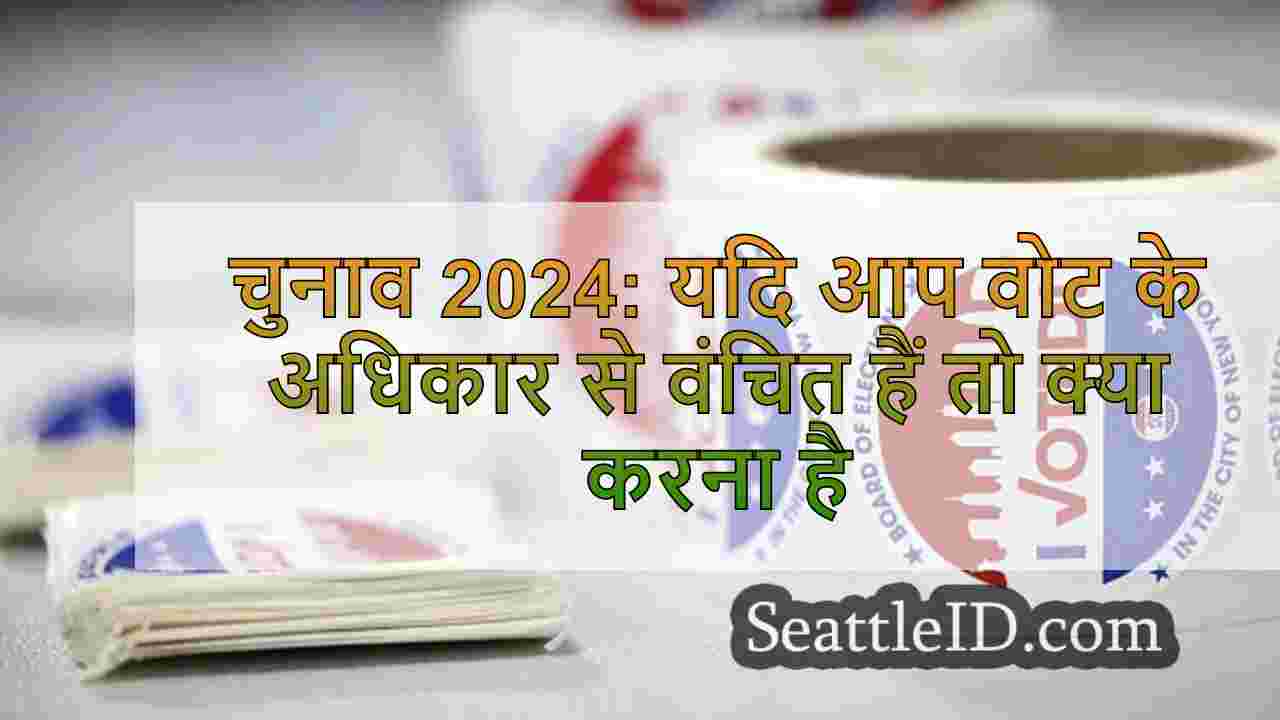 चुनाव 2024: यदि आप वोट के अधिकार से
