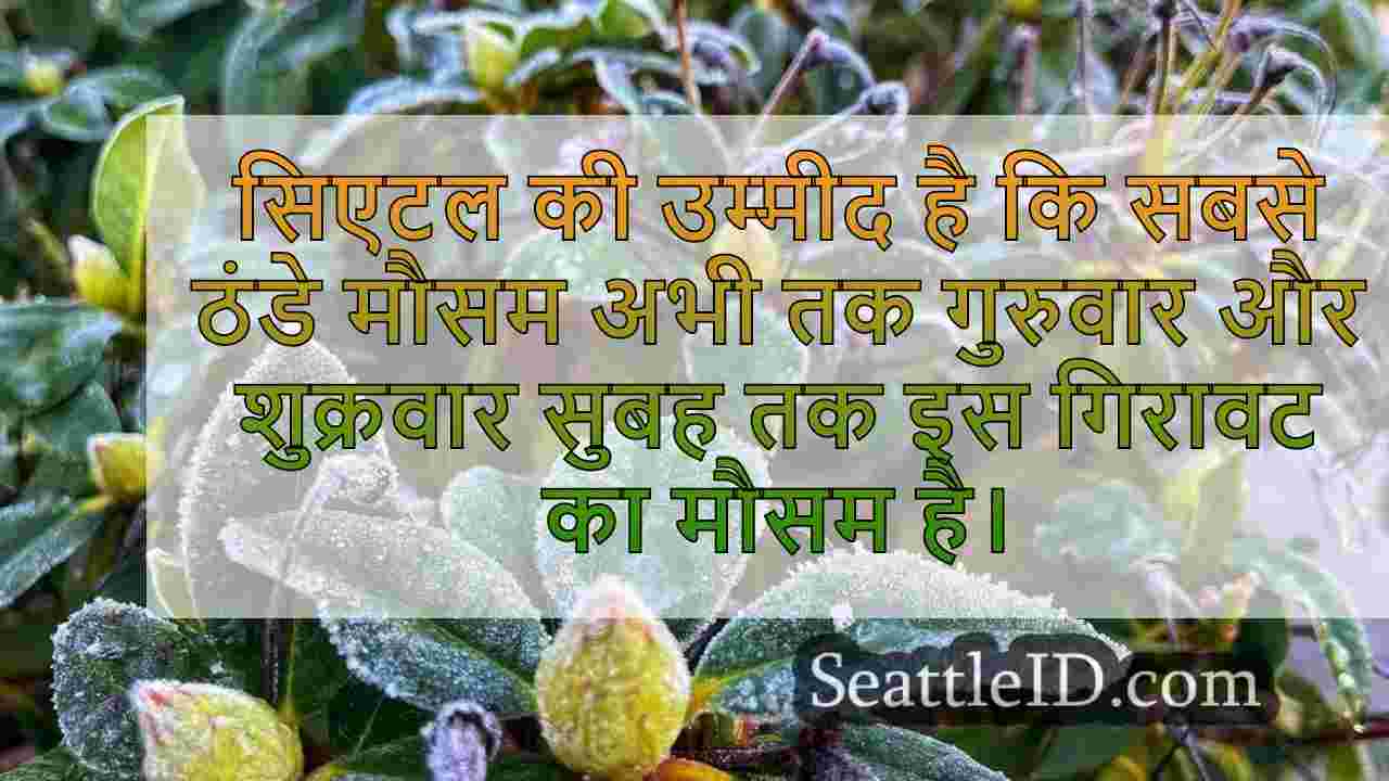 पश्चिमी वाशिंगटन के रूप में अब तक ठंडे