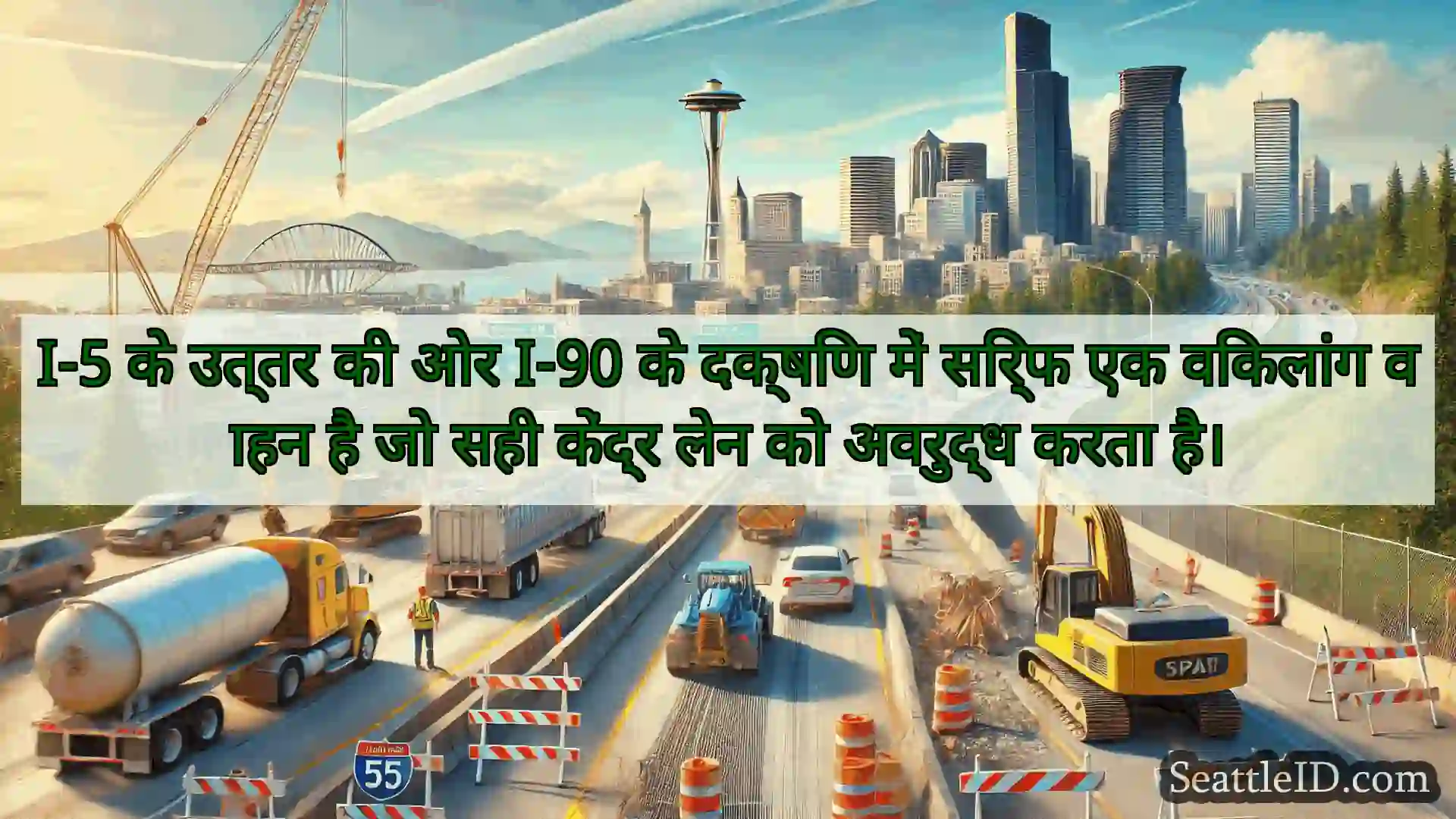 सिएटल परिवहन समाचार I-5 के उत्तर की ओर I-90 के दक्षिण