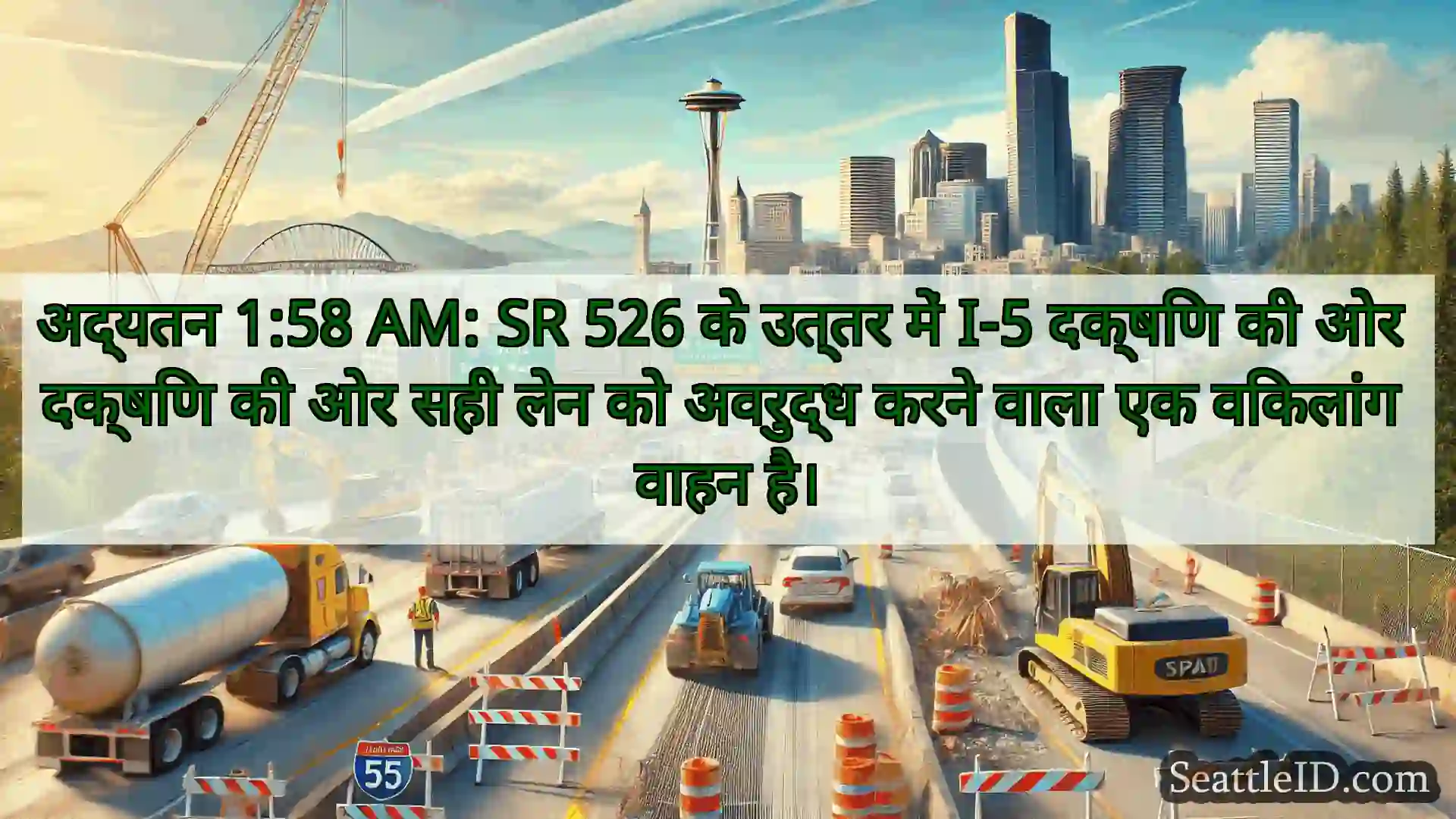 सिएटल परिवहन समाचार अद्यतन 1:58 AM: SR 526 के उत्तर