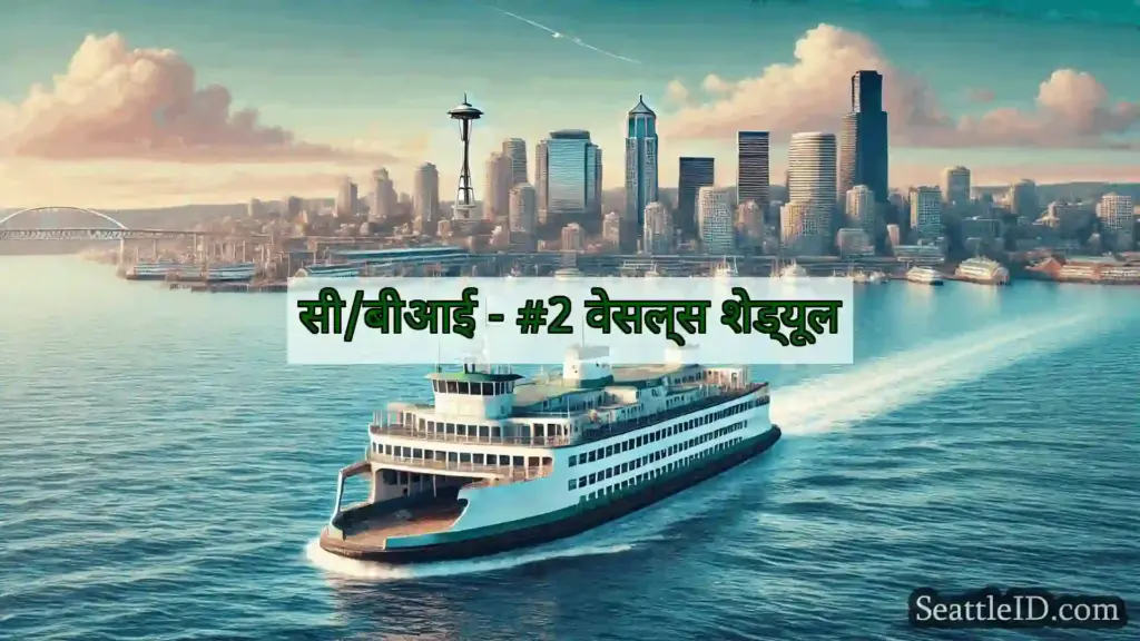 सिएटल फ़ेरी समाचार सी/बीआई - #2 वेसल्स शेड्यूल