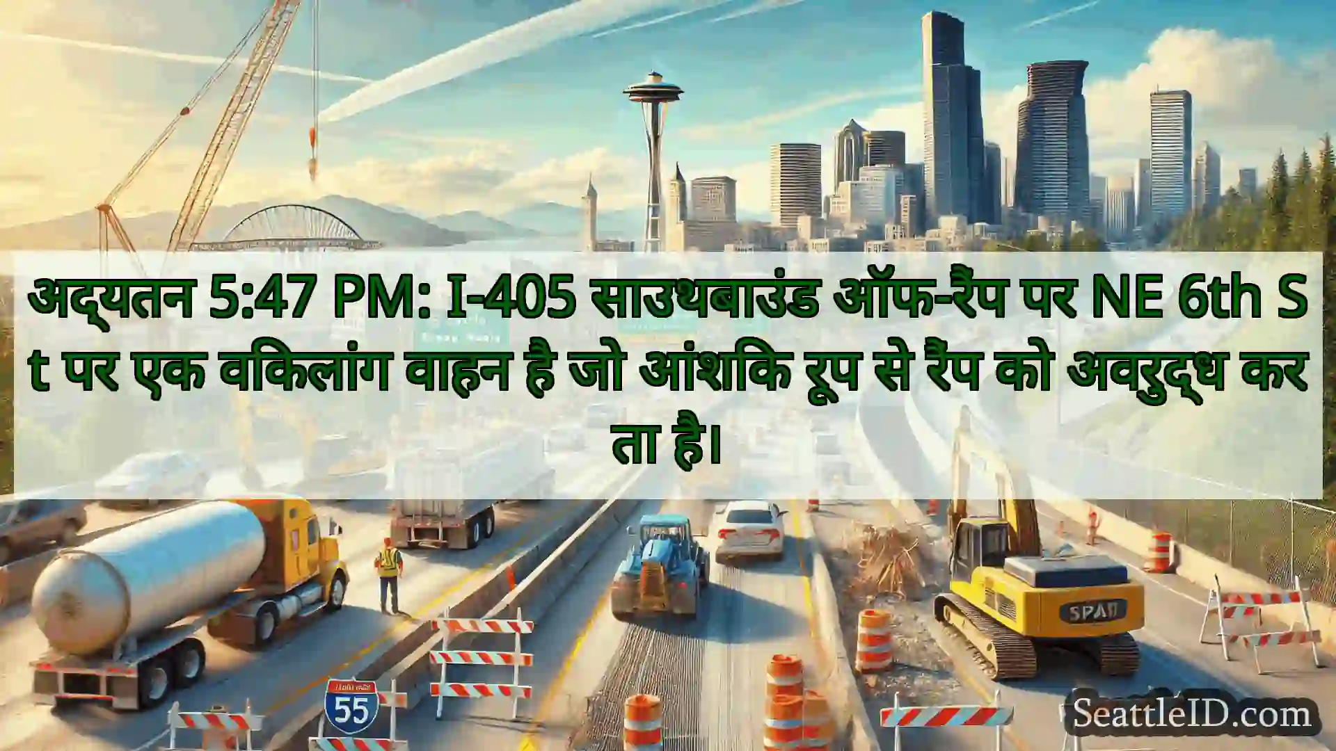 सिएटल परिवहन समाचार अद्यतन 5:47 PM: I-405 साउथबाउंड