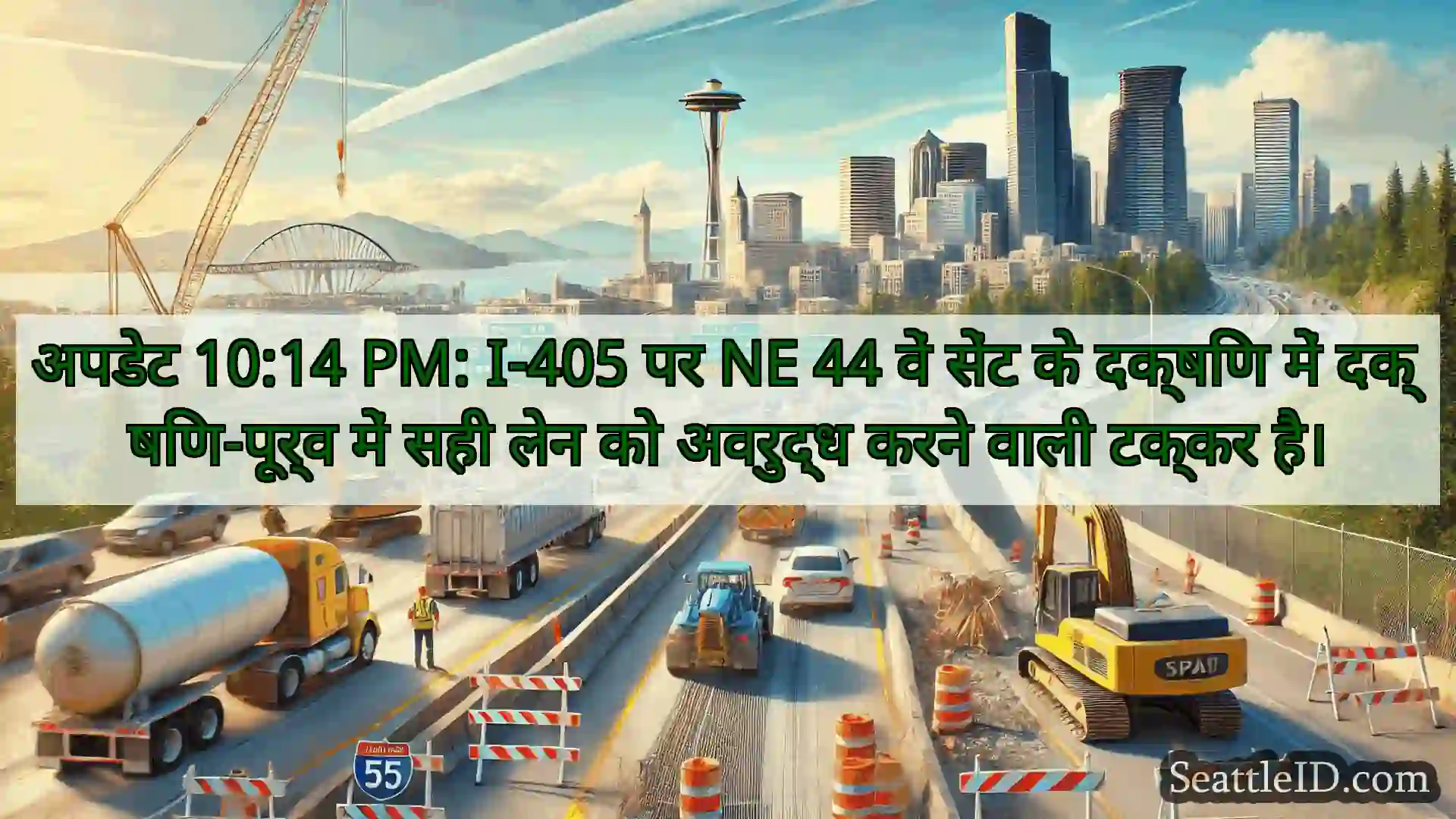 सिएटल परिवहन समाचार अपडेट 10:14 PM: I-405 पर NE 44 वें