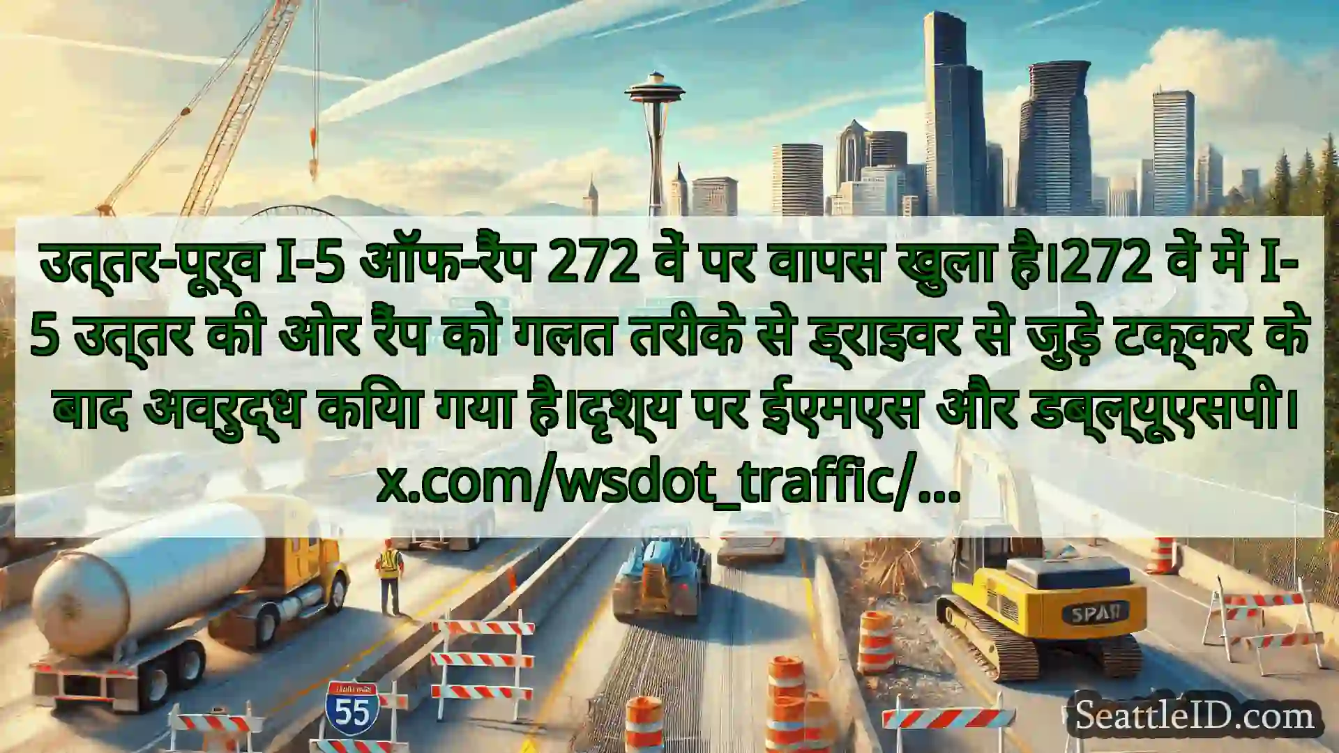 सिएटल परिवहन समाचार उत्तर-पूर्व I-5 ऑफ-रैंप 272 वें पर