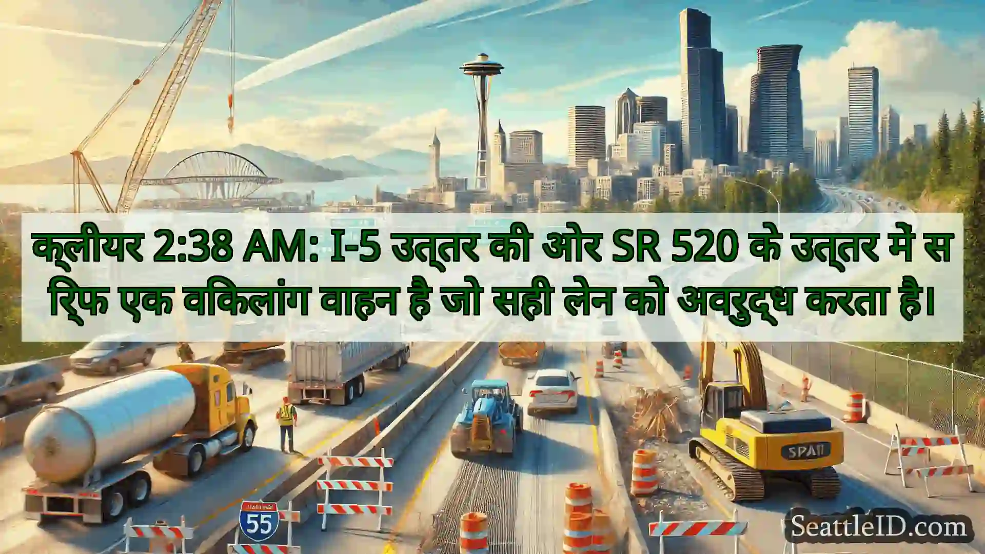 सिएटल परिवहन समाचार क्लीयर 2:38 AM: I-5 उत्तर की ओर SR