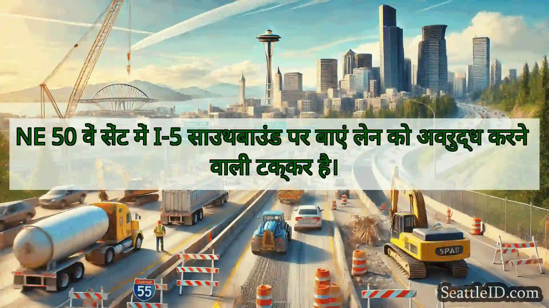 सिएटल परिवहन समाचार NE 50 वें सेंट में I-5 साउथबाउंड