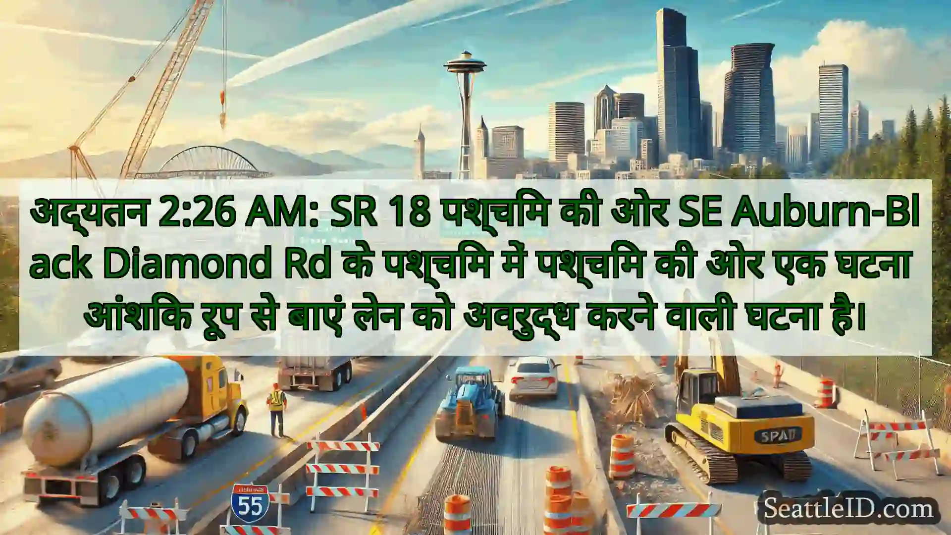सिएटल परिवहन समाचार अद्यतन 2:26 AM: SR 18 पश्चिम की ओर