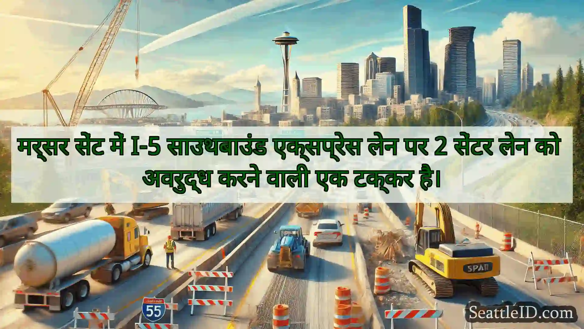 सिएटल परिवहन समाचार मर्सर सेंट में I-5 साउथबाउंड