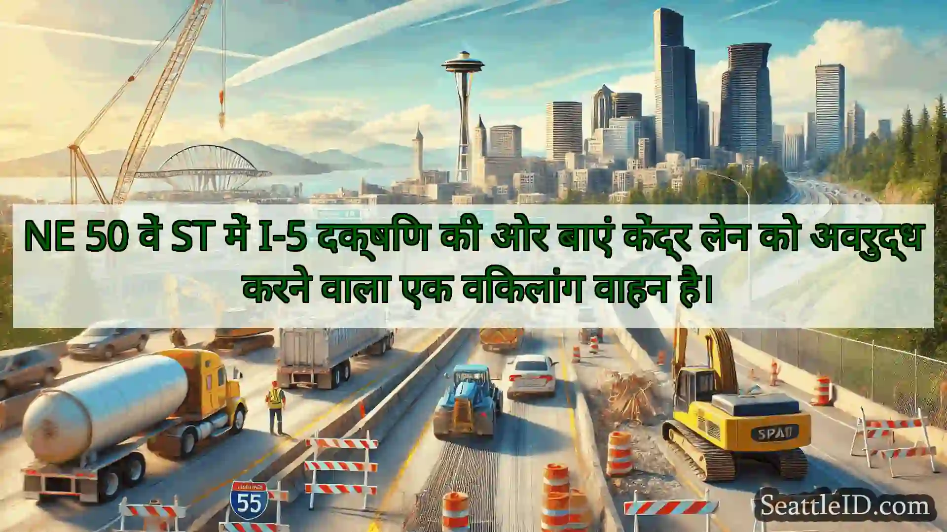 सिएटल परिवहन समाचार NE 50 वें ST में I-5 दक्षिण की ओर