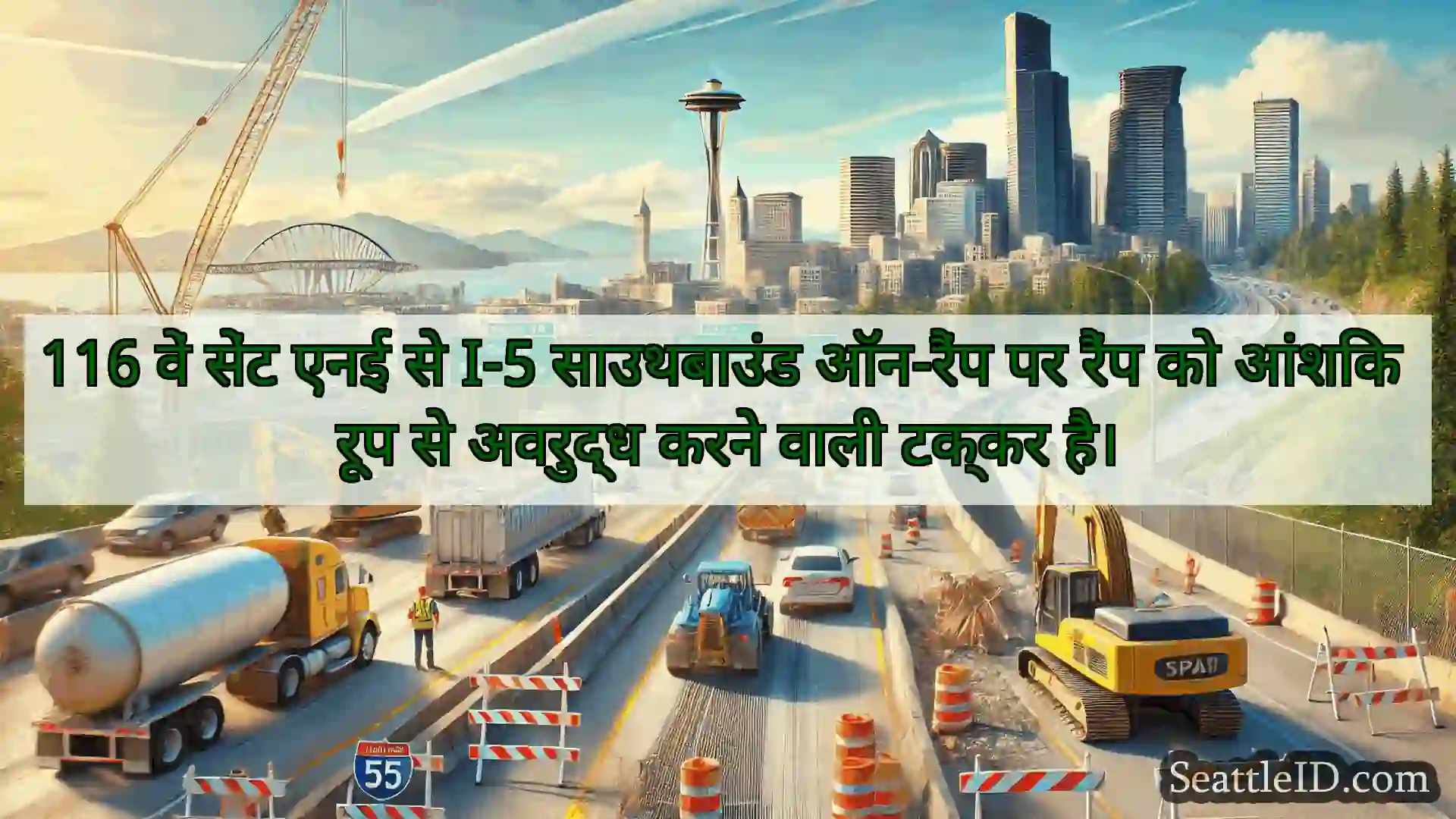 सिएटल परिवहन समाचार 116 वें सेंट एनई से I-5 साउथबाउंड