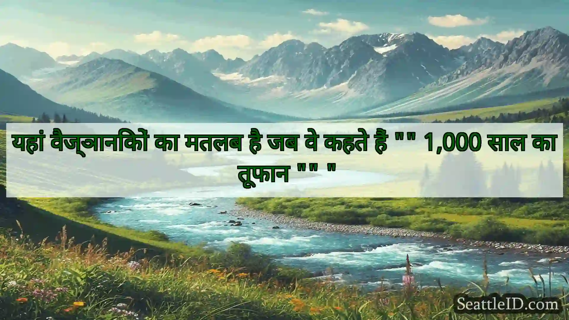 सिएटल समाचार यहां वैज्ञानिकों का मतलब है जब वे