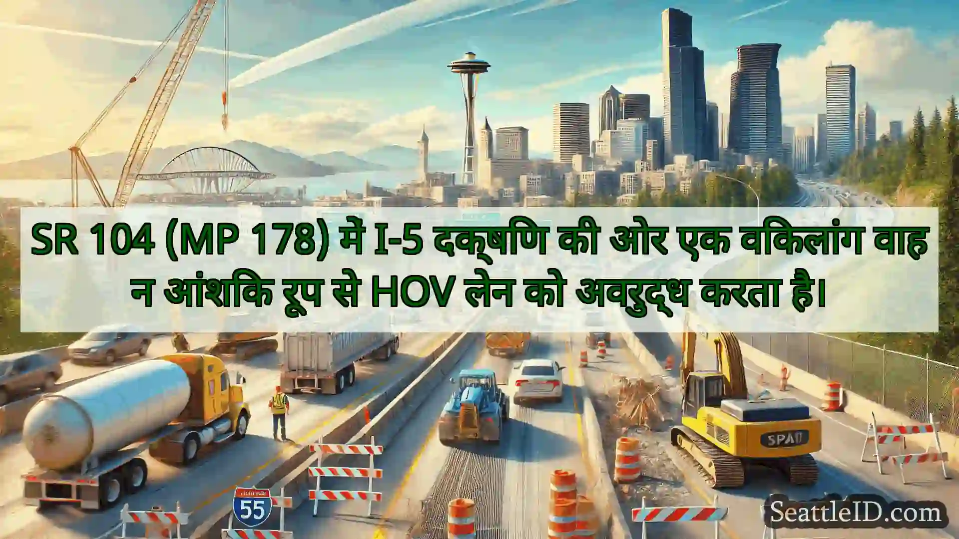 सिएटल परिवहन समाचार SR 104 (MP 178) में I-5 दक्षिण की