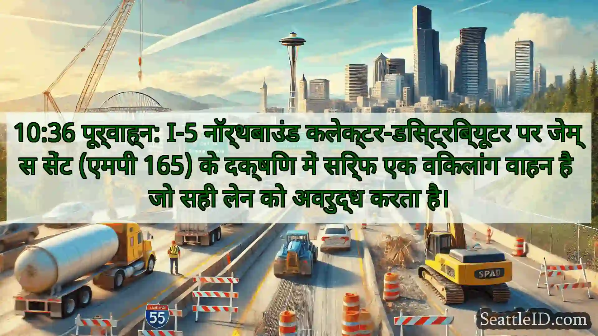 सिएटल परिवहन समाचार 10:36 पूर्वाह्न: I-5 नॉर्थबाउंड