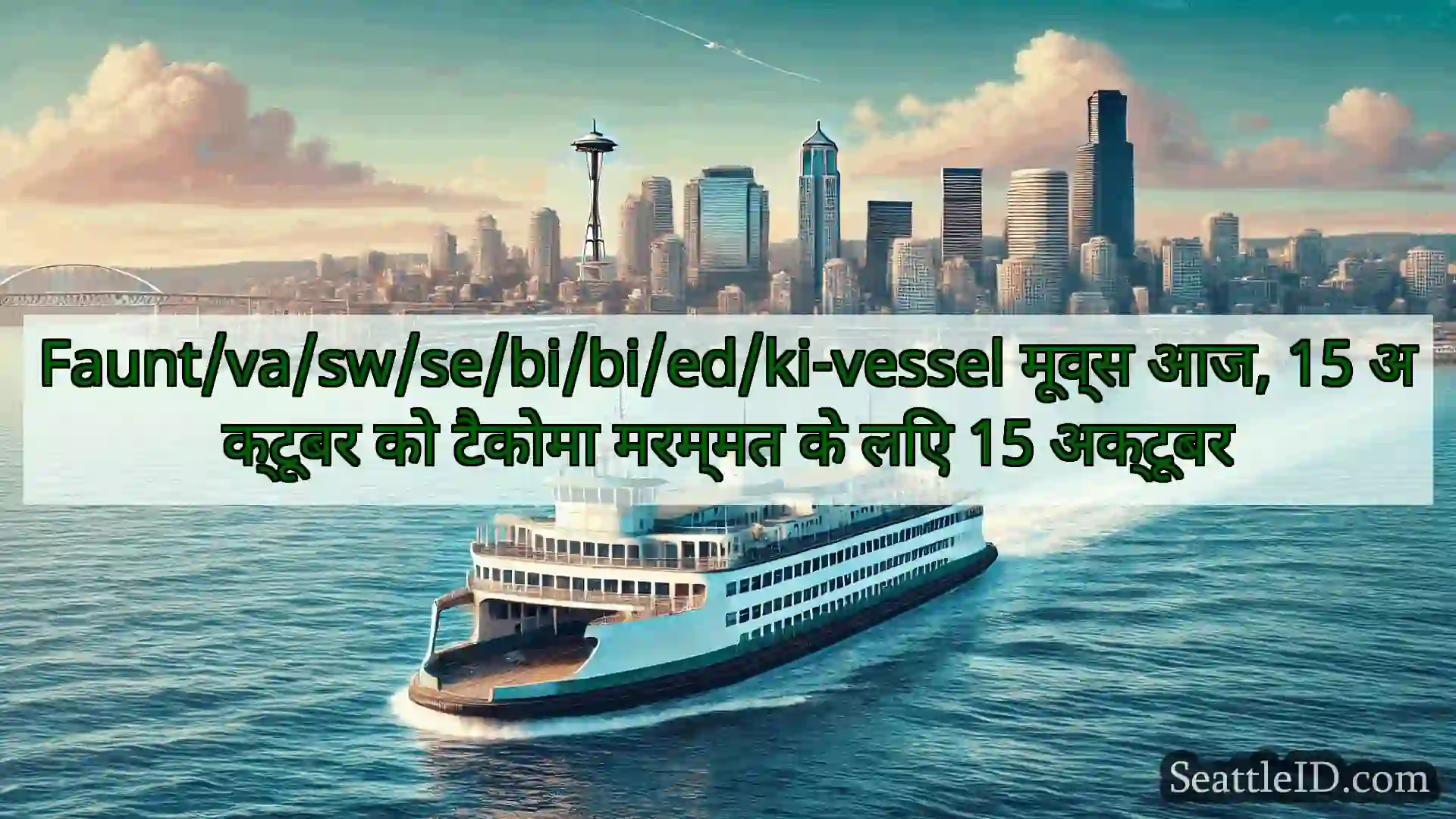 सिएटल फ़ेरी समाचार Faunt/va/sw/se/bi/bi/ed/ki-vessel