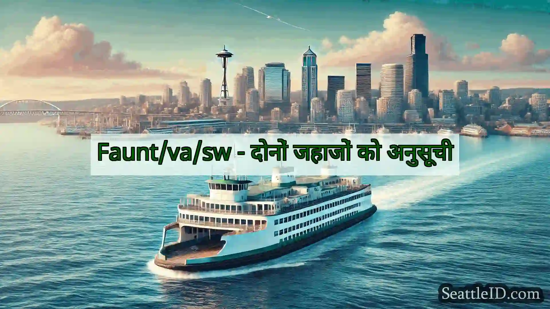 सिएटल फ़ेरी समाचार Faunt/va/sw - दोनों जहाजों को