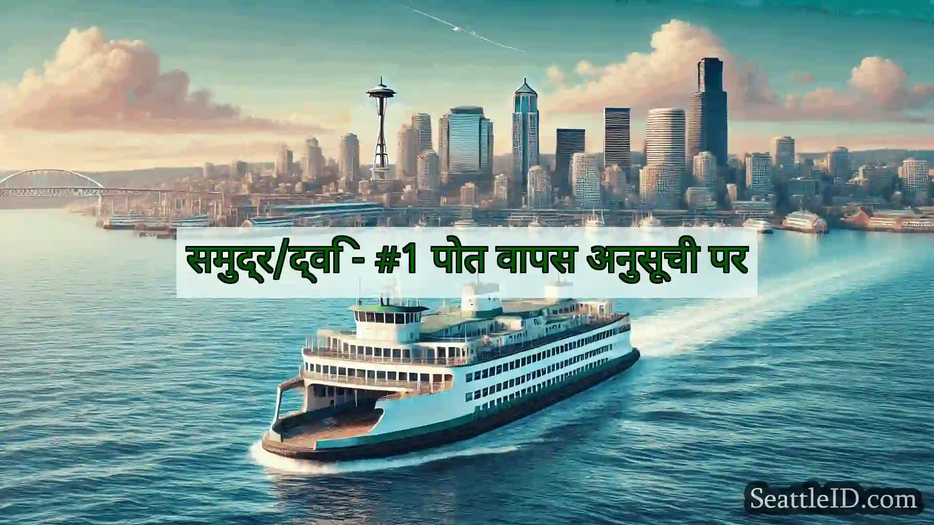 सिएटल फ़ेरी समाचार समुद्र/द्वि - #1 पोत वापस अनुसूची