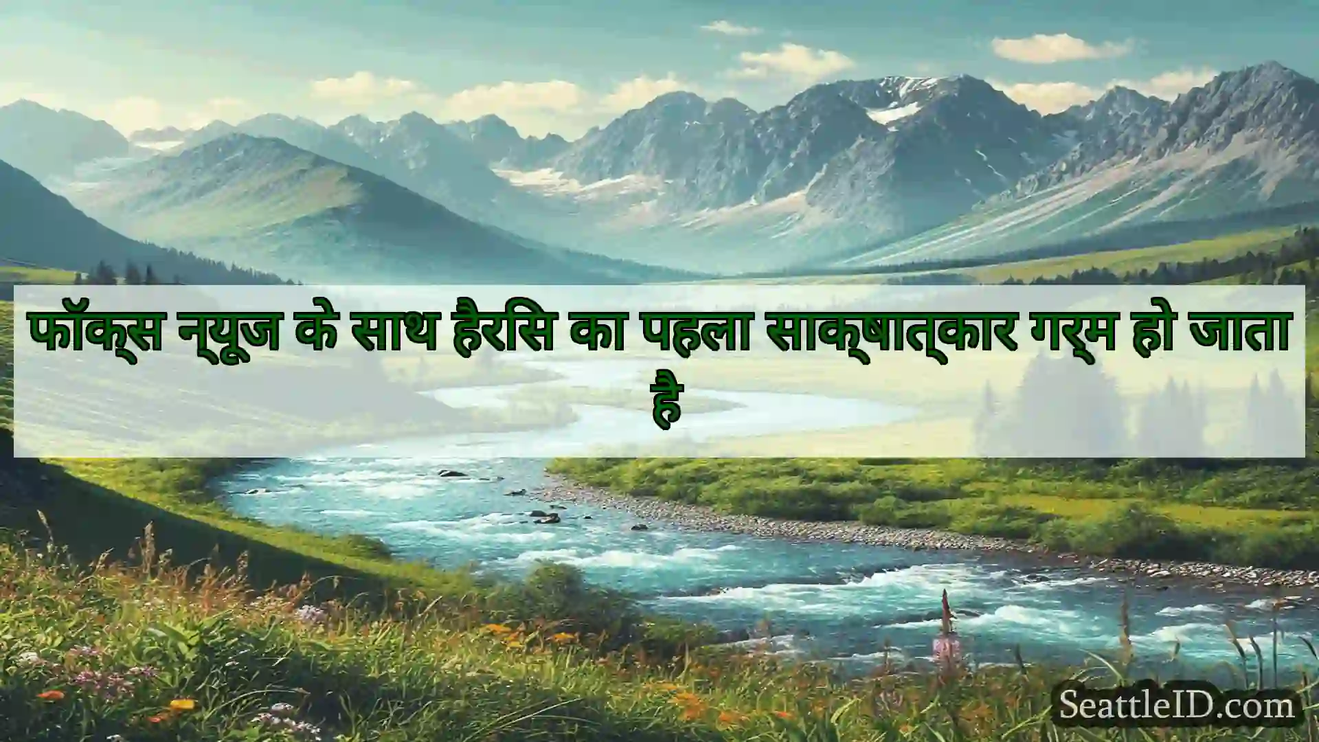 सिएटल समाचार फॉक्स न्यूज के साथ हैरिस का पहला