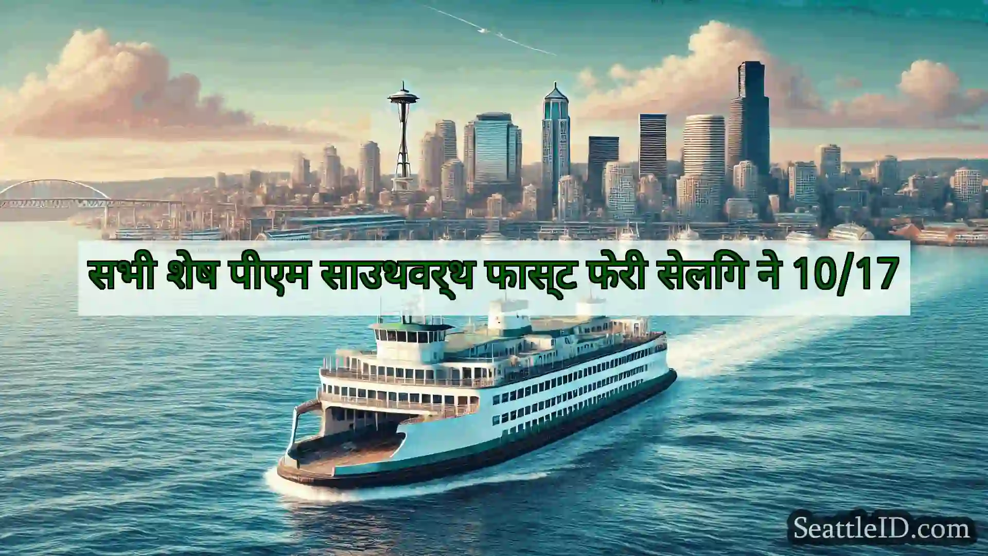 सिएटल फ़ेरी समाचार सभी शेष पीएम साउथवर्थ फास्ट फेरी