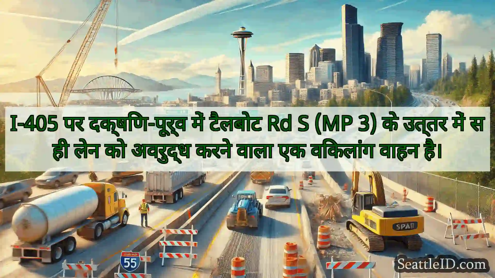 सिएटल परिवहन समाचार I-405 पर दक्षिण-पूर्व में टैलबोट