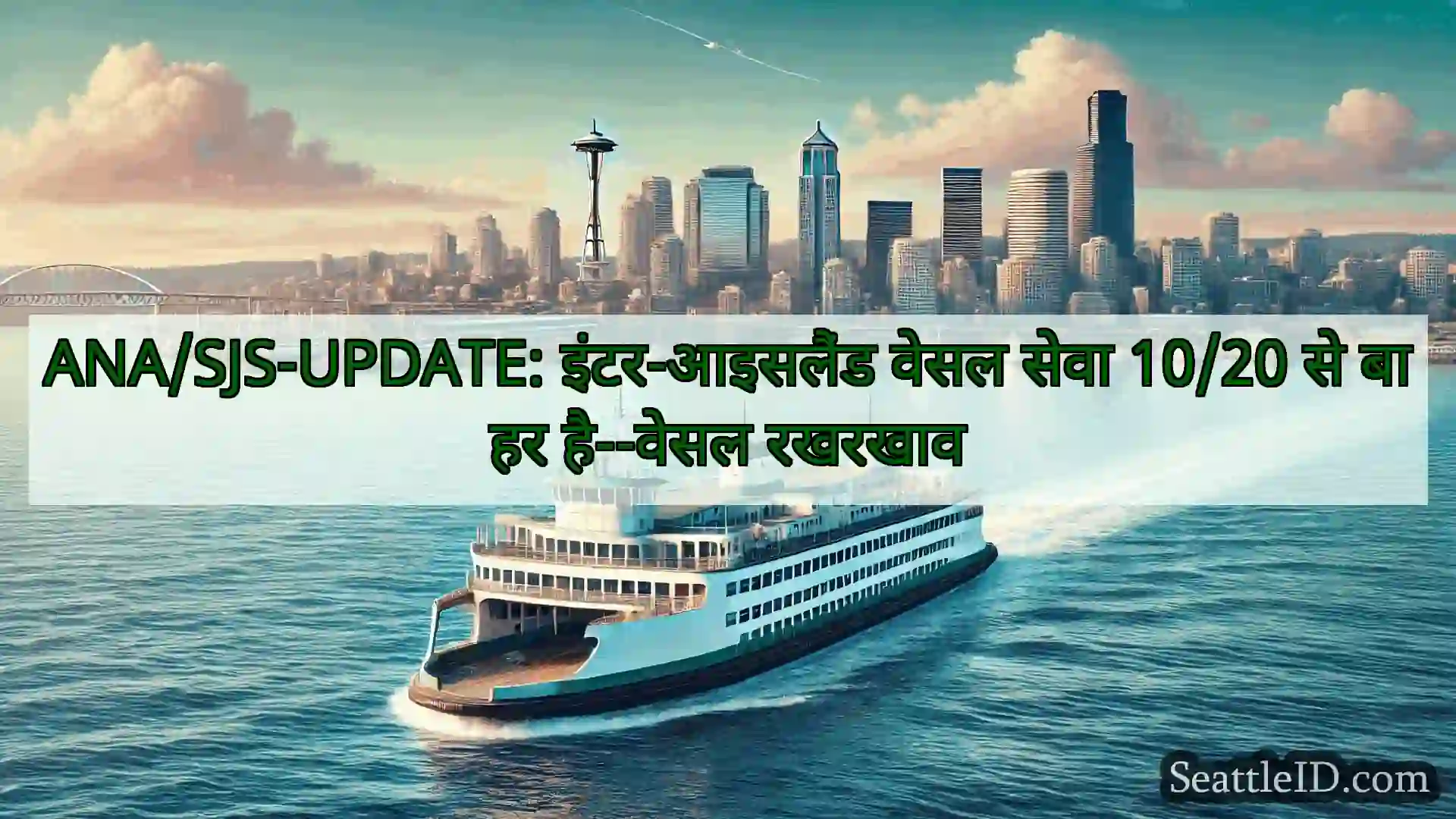 सिएटल फ़ेरी समाचार ANA/SJS-UPDATE: इंटर-आइसलैंड वेसल