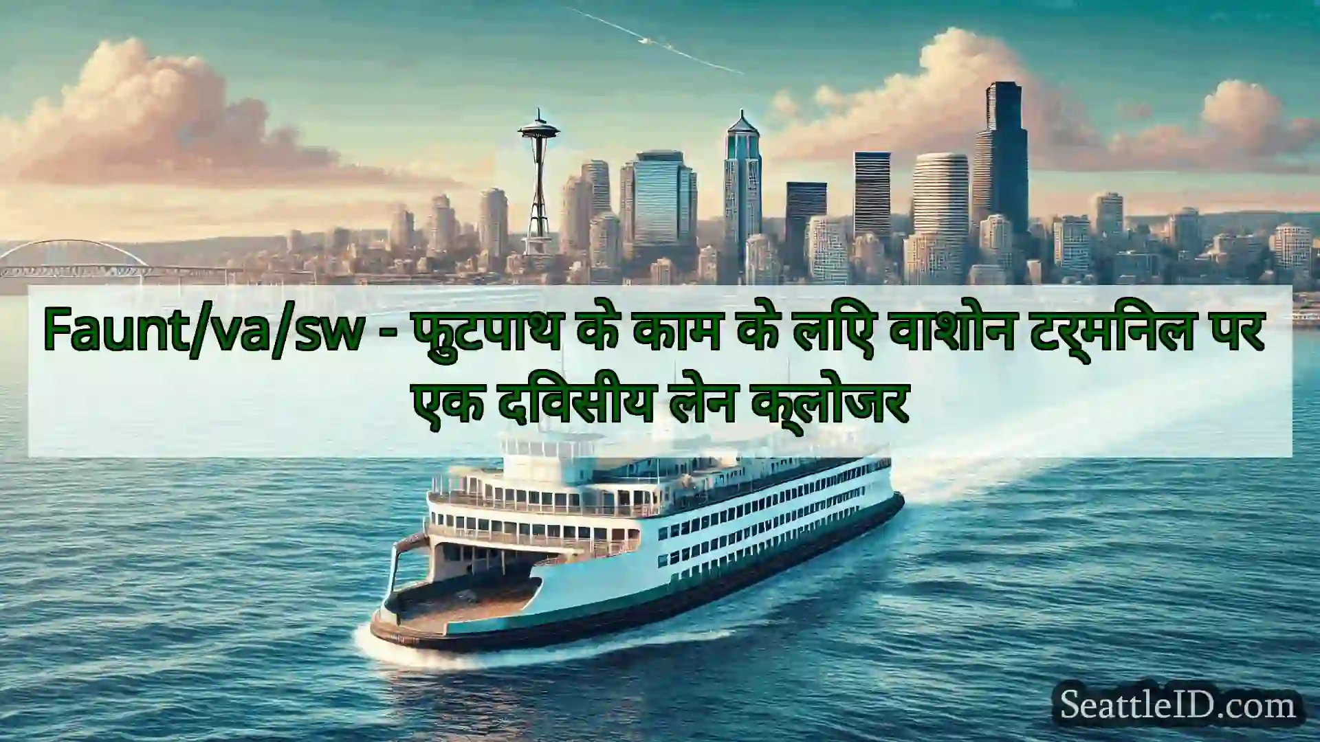 सिएटल फ़ेरी समाचार Faunt/va/sw - फुटपाथ के काम के लिए