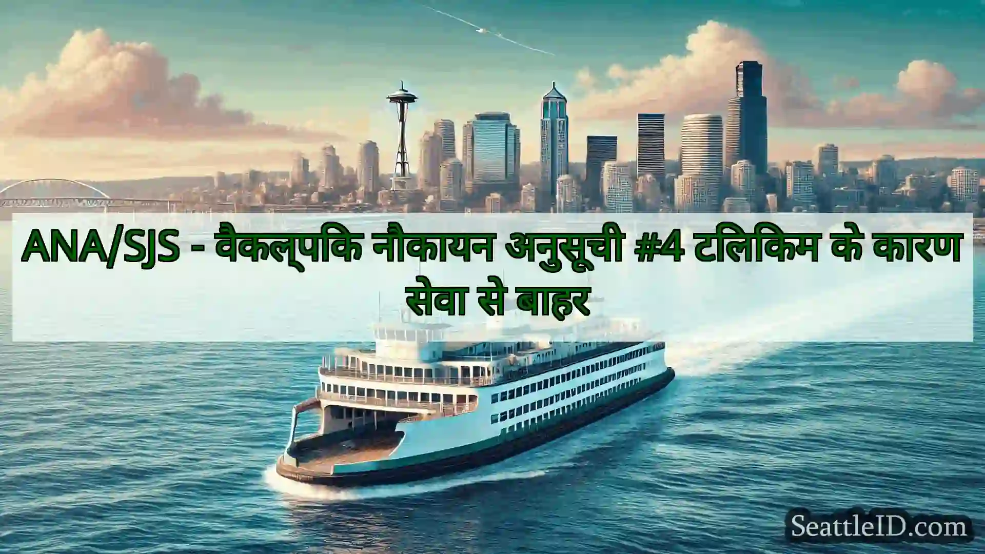 सिएटल फ़ेरी समाचार ANA/SJS - वैकल्पिक नौकायन अनुसूची