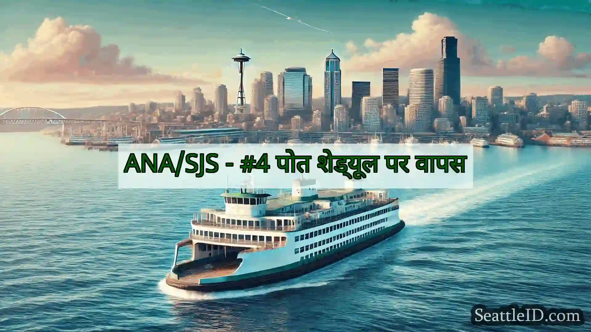 सिएटल फ़ेरी समाचार ANA/SJS - #4 पोत शेड्यूल पर वापस