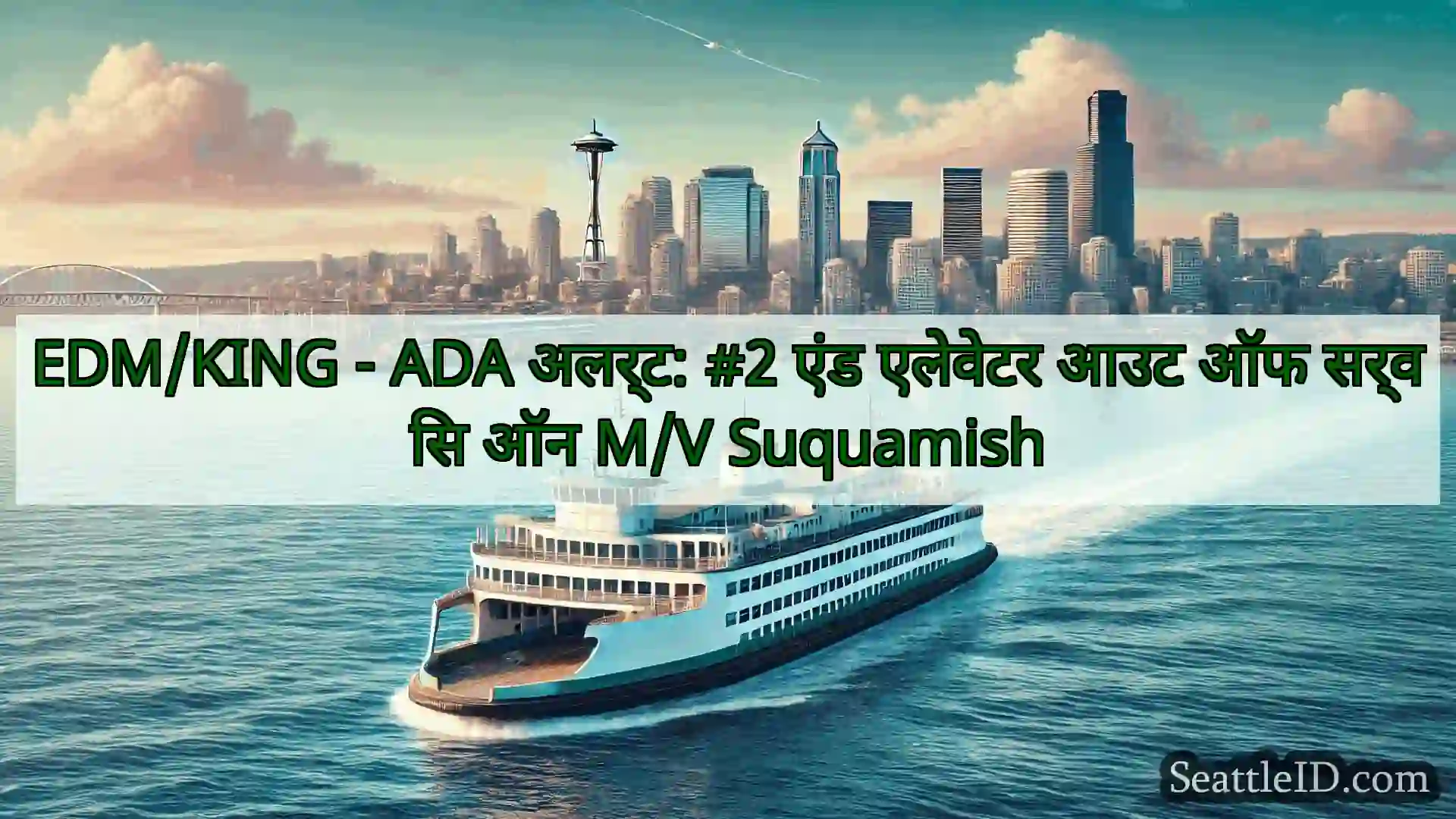 सिएटल फ़ेरी समाचार EDM/KING - ADA अलर्ट: #2 एंड